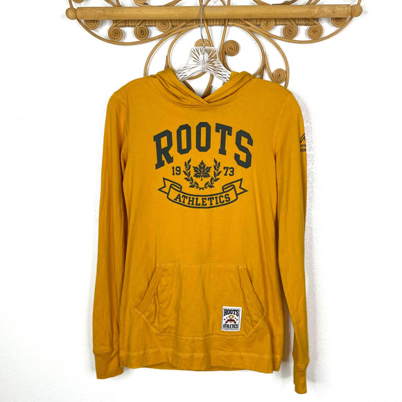 Roots | Tops | Roots Yellow Sweatshirt Hoodie Sz S | Poshmark